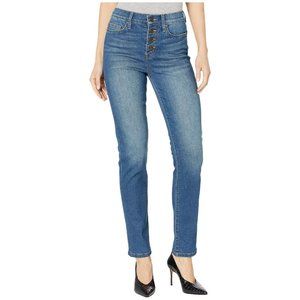 Current Elliott Womens Size 25 Skinny Jeans Zig Zag Button Fly High Waisted NEW